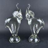 Pair Murano Elephants