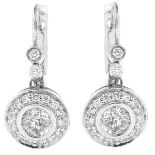 2.40ct TW Diamond and 14K Gold Earrings.