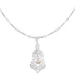 Art Deco Diamond and Platinum Necklace