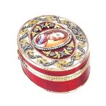 Contemporary Faberge 14K Gold and Enamel Box