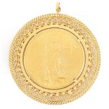 US $20 Gold Coin Pendant