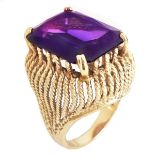 Vintage Amethyst and 14K Gold Ring