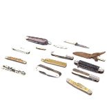 Collection of Fourteen Vintage Pocket Knives