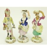 Grouping of Three (3) Antique Porcelain Figurines