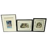 3 Contemporary Lithographs