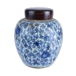 Antique Chinese Blue and White Porcelain Jar