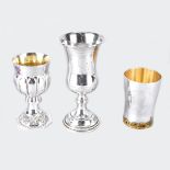 3 Sterling Kiddush Cups