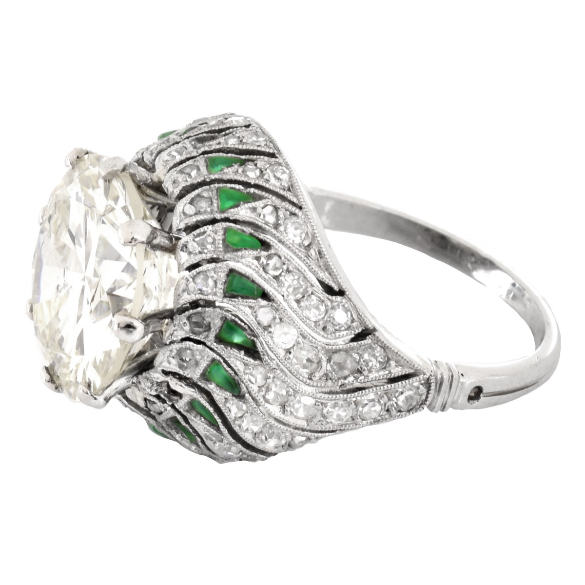 EGL Art Deco 6.23ct Diamond Ring - Image 3 of 5