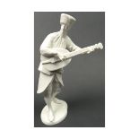 Vintage Nymphenburg Porcelain Figure of a "Guitarist" Signed on Base Nymphenburg with Green Undergl