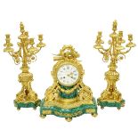 Louis Philippe Clock Garniture