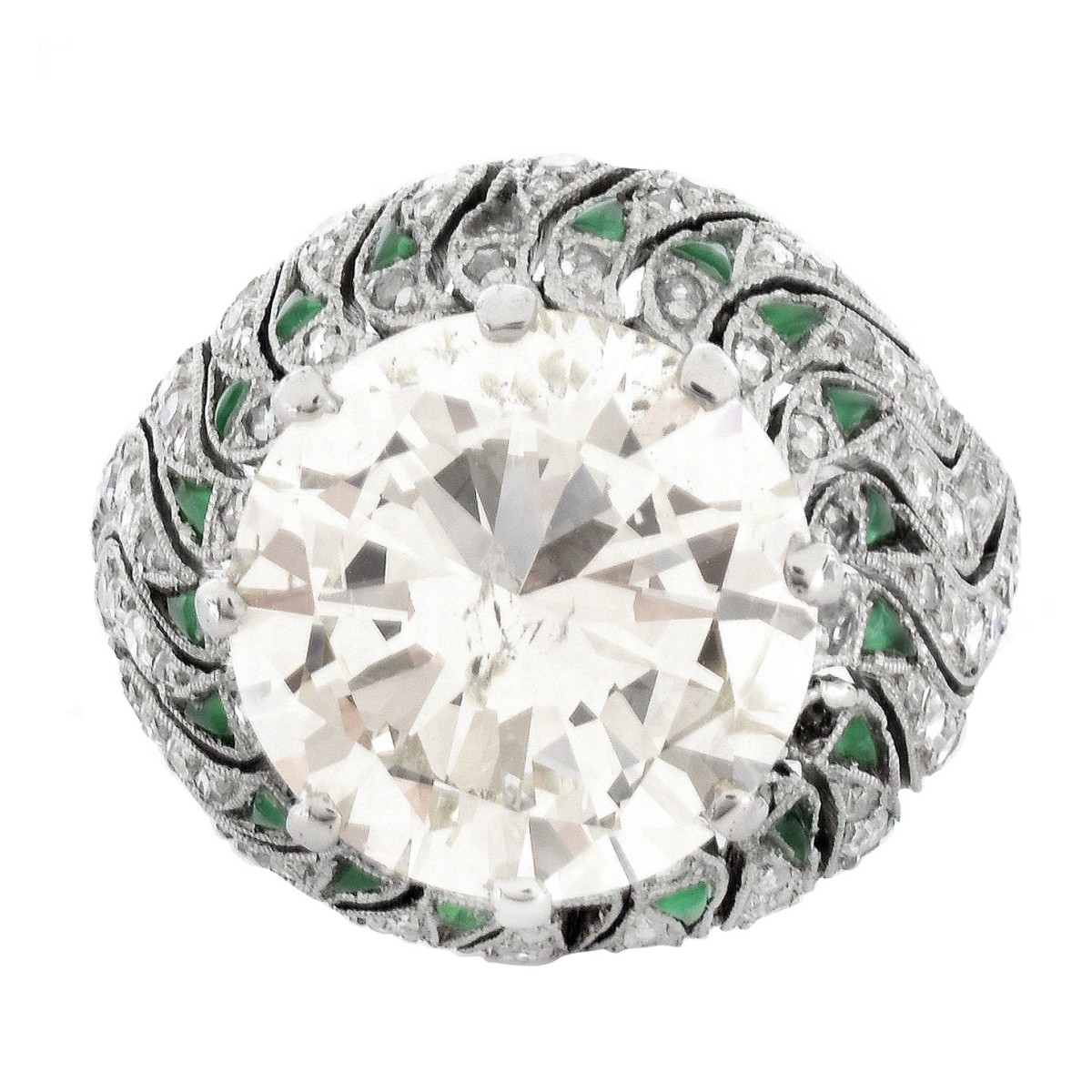 EGL Art Deco 6.23ct Diamond Ring - Image 2 of 5