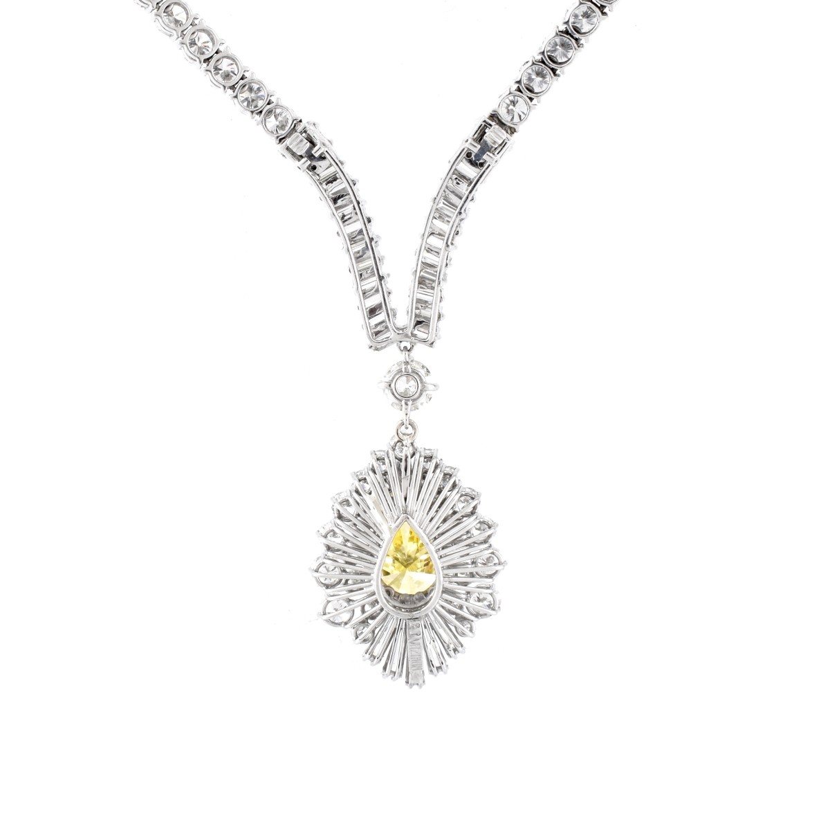 GIA 25.72 Carat TW Diamond and Platinum Necklace - Image 4 of 5