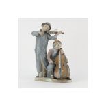 Zaphir Lladro Style Young Musicians Porcelain Grouping. Signed and artist signed Jose Puche, marked