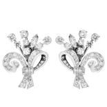 Art Deco Diamond and Platinum Earrings