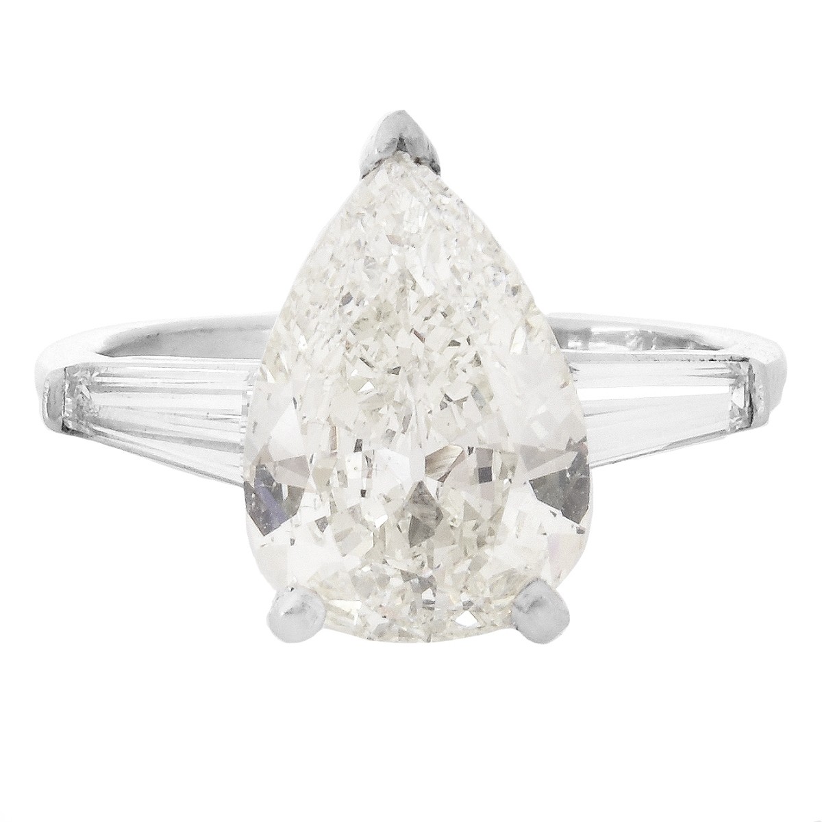 EGL 3.47ct Diamond and Platinum Ring - Image 2 of 5