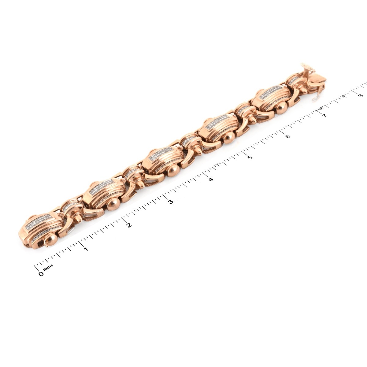 Diamond and Pink Gold Bracelet - Image 5 of 5