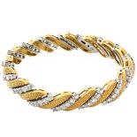 10.0ct TW Diamond and 18K Gold Bracelet