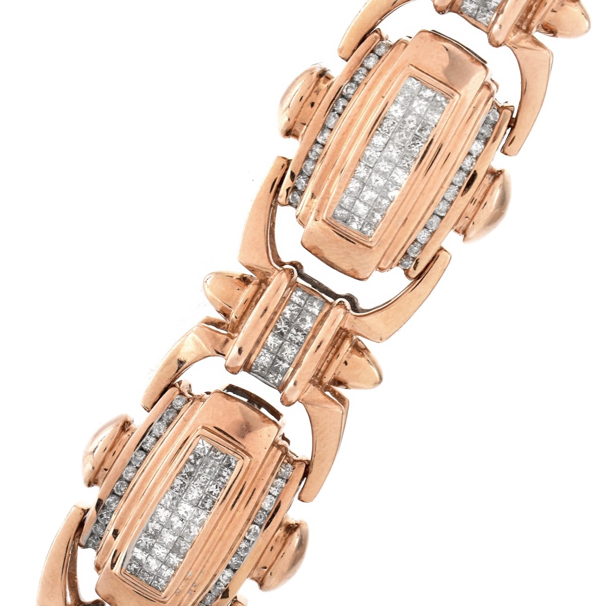 Diamond and Pink Gold Bracelet - Image 3 of 5