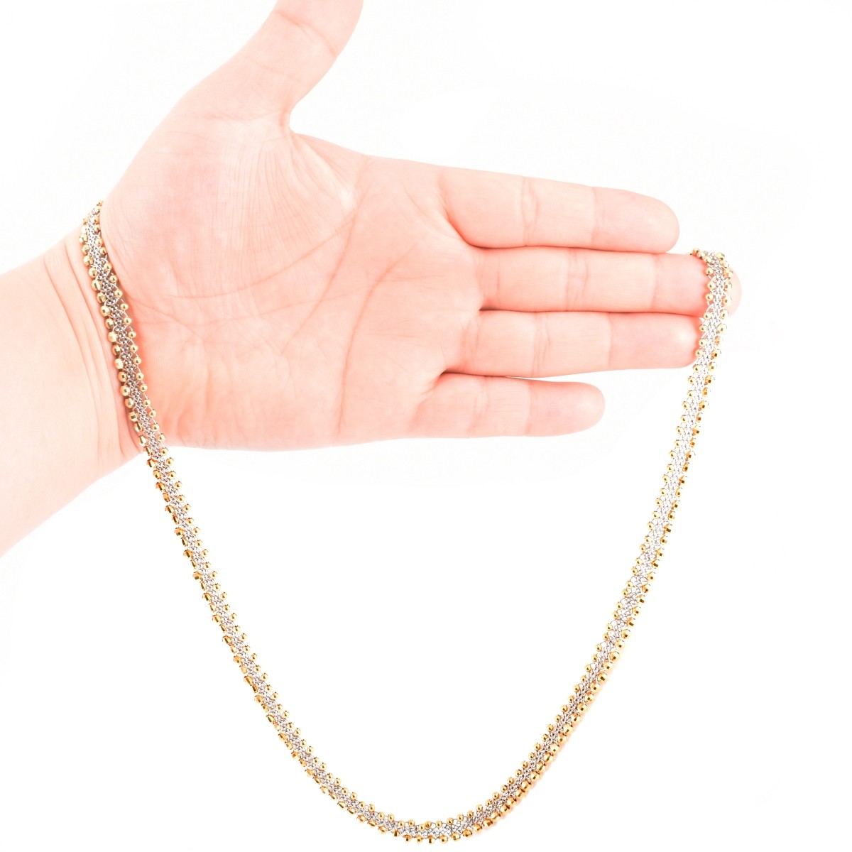 Vintage Platinum and 18K Gold Chain - Image 4 of 4