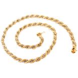 Vintage 14K Gold Rope Chain