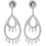 13.50ct TW Diamond and 18K Earrings