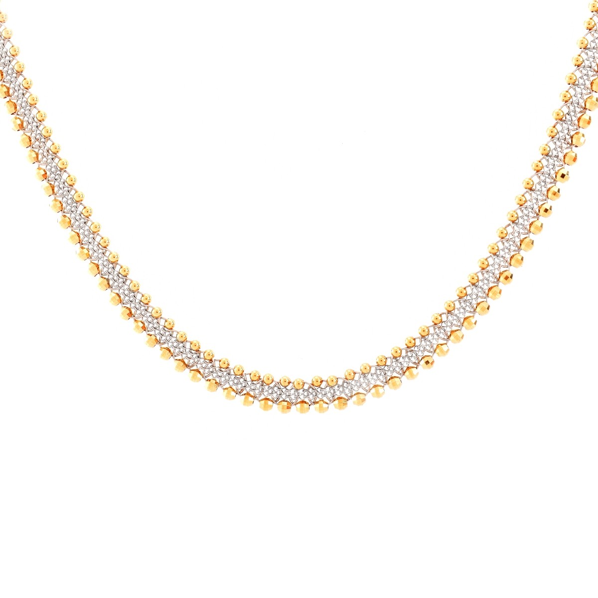 Vintage Platinum and 18K Gold Chain - Image 2 of 4