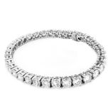 Vintage 13.0ct TW Diamond and Platinum Bracelet