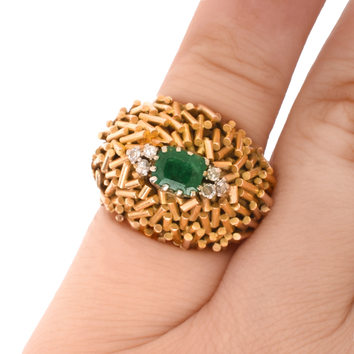 Emerald, Diamond and 18K Ring - Image 7 of 7