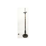 Japanese Bronze and Champleve Floor Lamp.