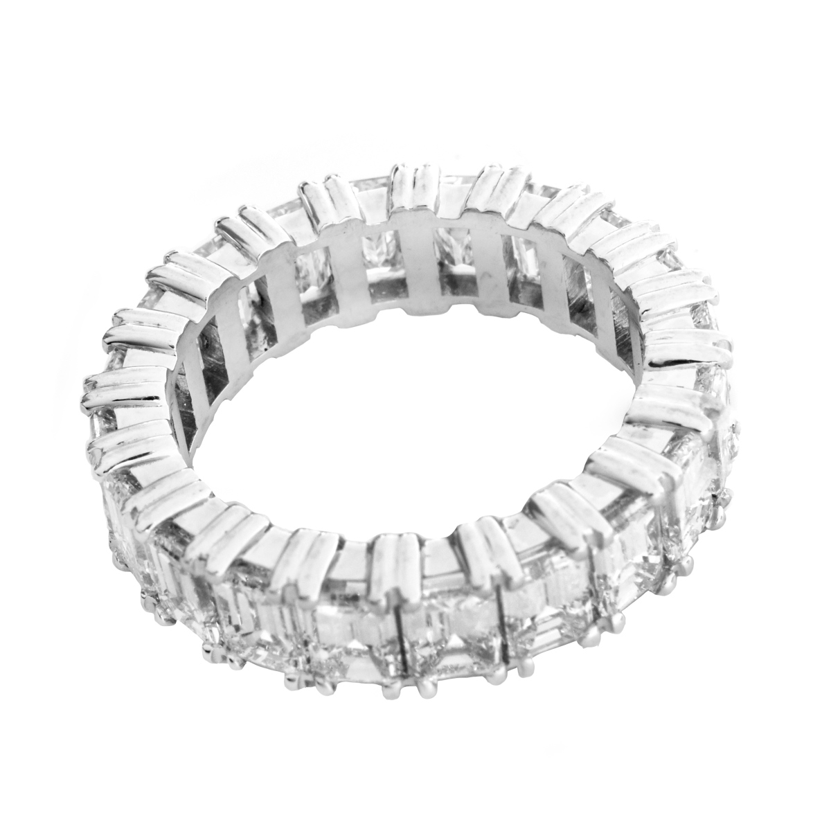 Diamond and Platinum Eternity Band - Image 3 of 7