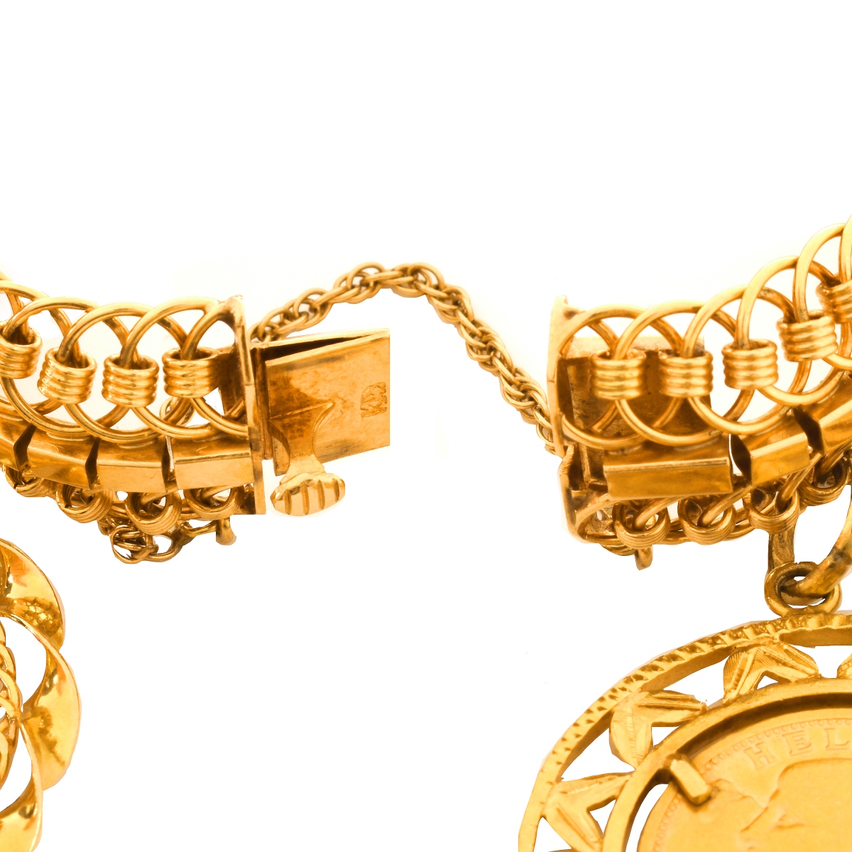 Vintage Gold Coin Charm Bracelet - Image 4 of 6