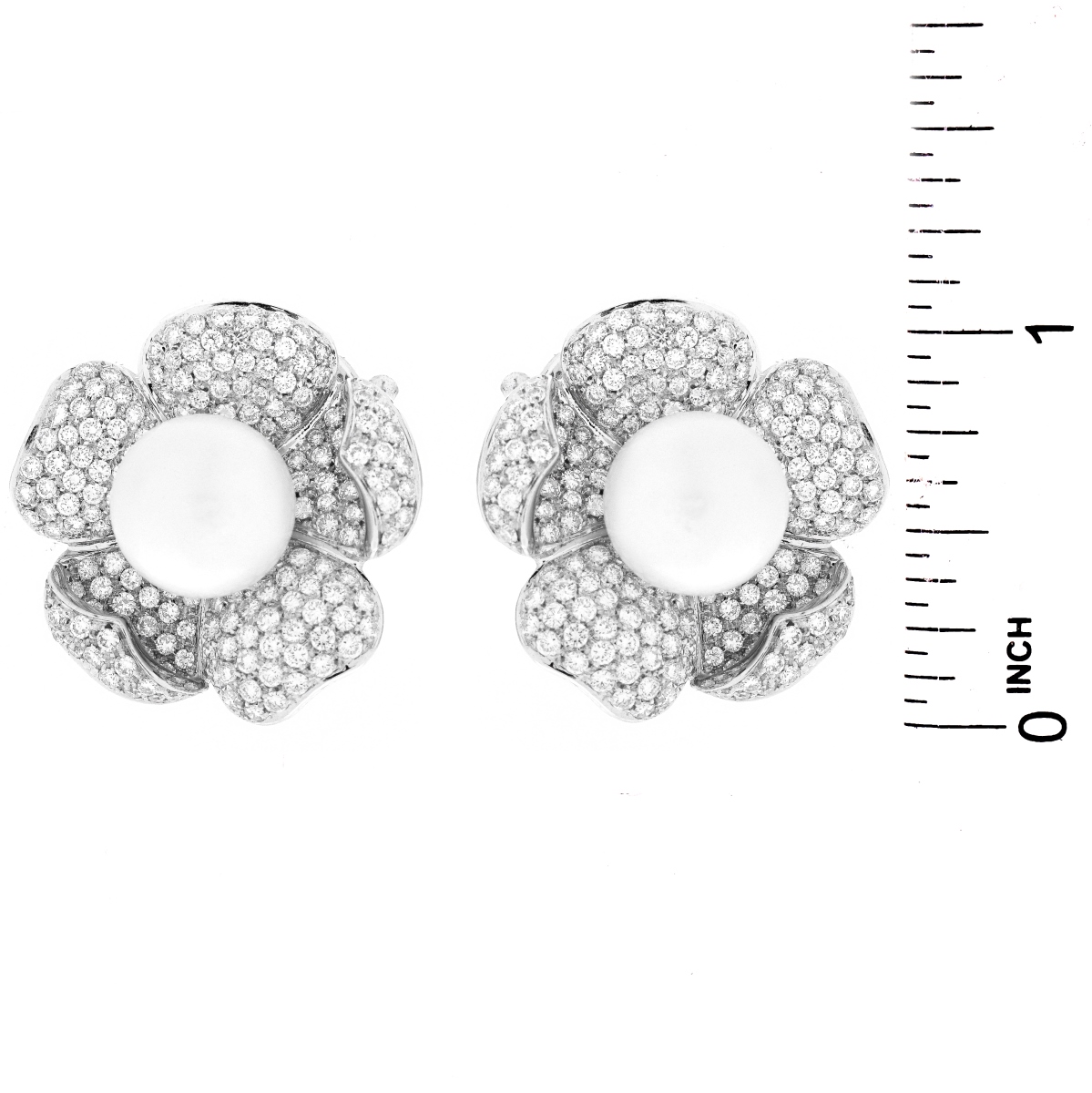 Diamond and South Sea Pearl Earrings - Image 4 of 5