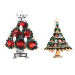 Vintage Christmas Tree Brooches