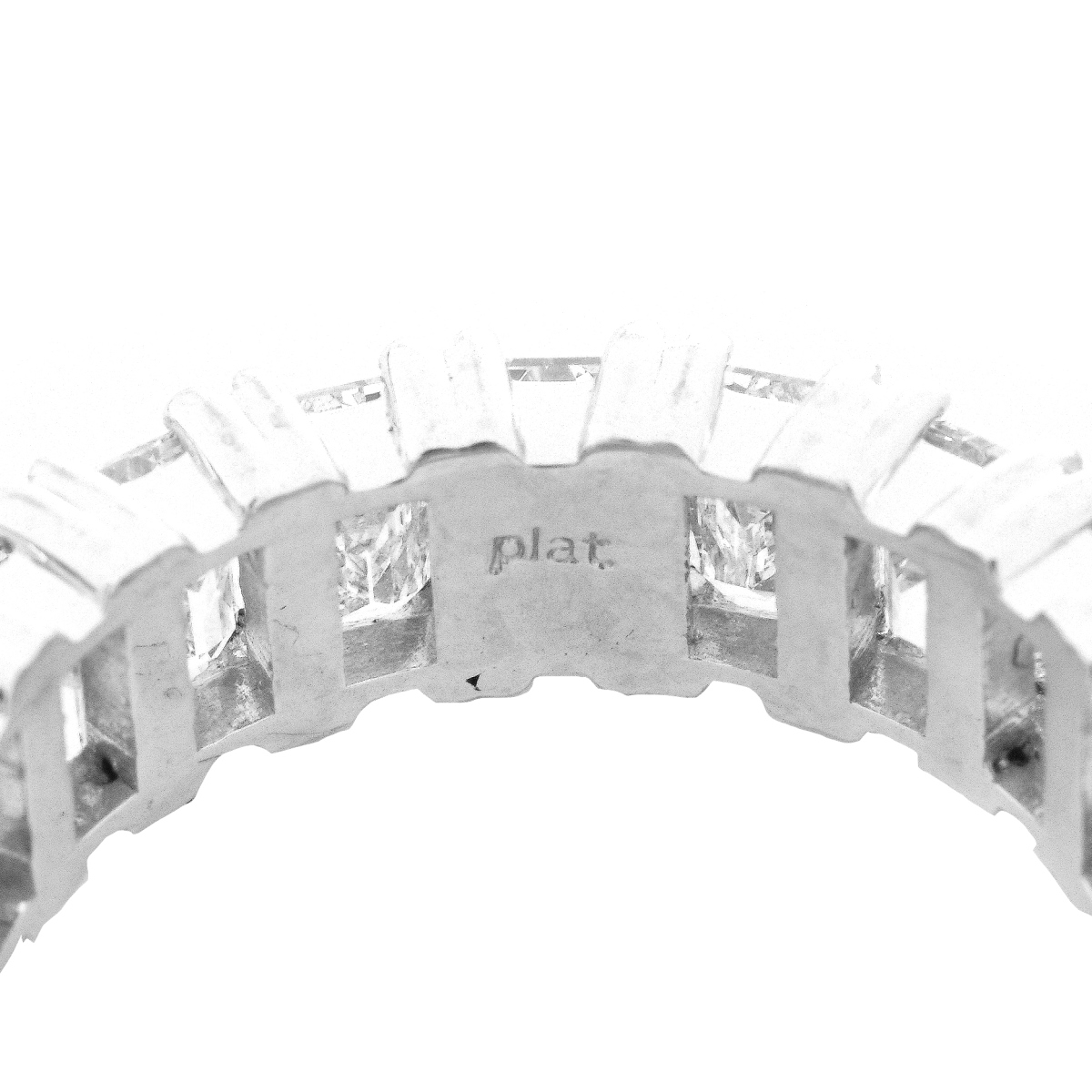 Diamond and Platinum Eternity Band - Image 5 of 7