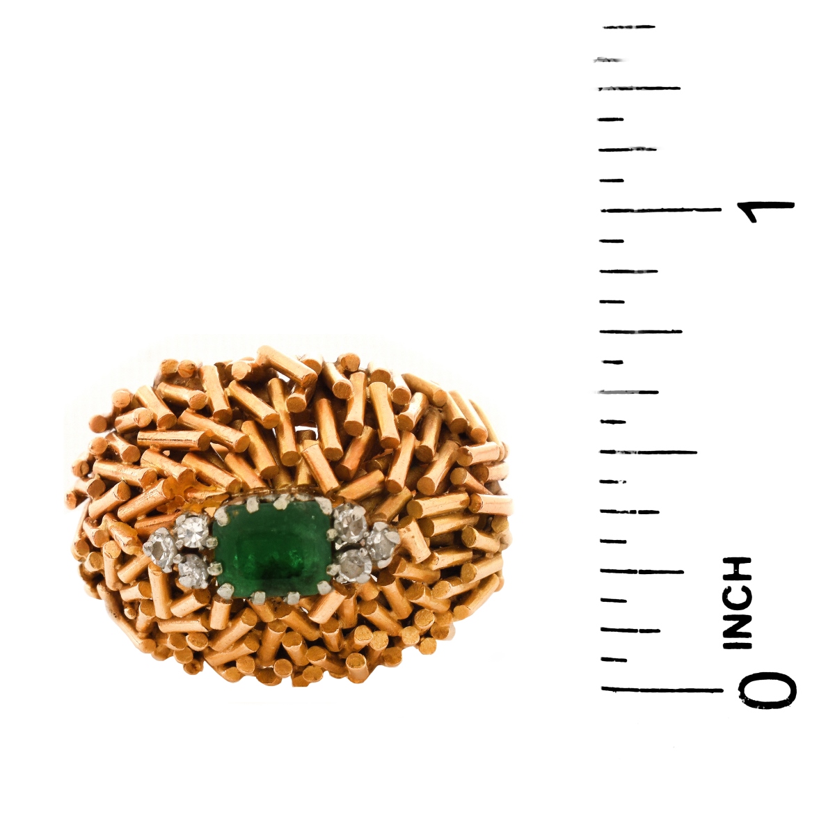 Emerald, Diamond and 18K Ring - Image 6 of 7