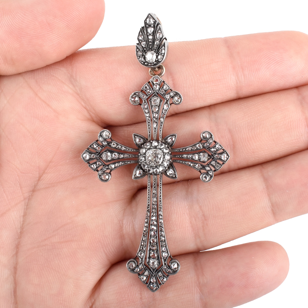 Antique Diamond Cross Pendant - Image 6 of 6