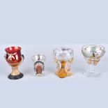 Four Antique Masonic Glassware