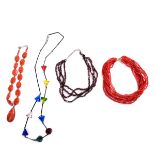 Four Bead Necklaces