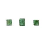 Three GIA Certified Emeralds