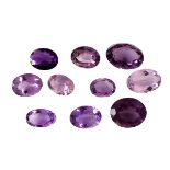 Ten Amethyst Stones