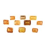 Ten Citrine Stones