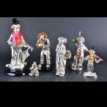 Six Silver/Laminated Silver Figurines