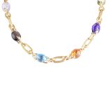 Italian 18K and Gemstone Necklace