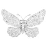 Vintage Diamond and 18K Butterfly Brooch