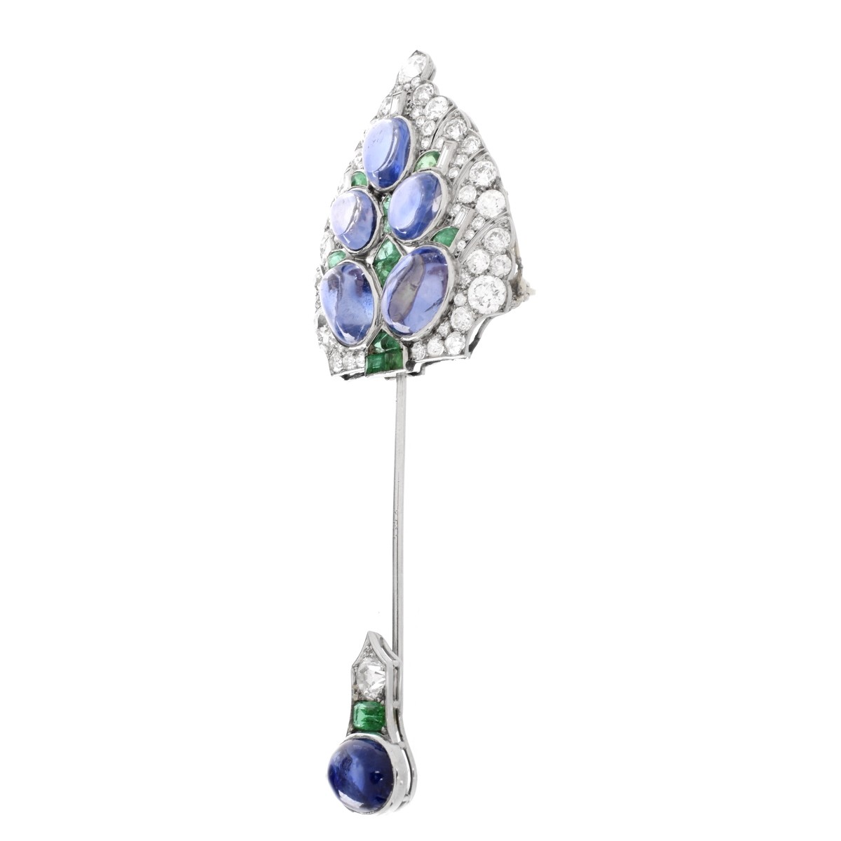 Cartier Art Deco Sapphire, Diamond Brooch - Image 2 of 3