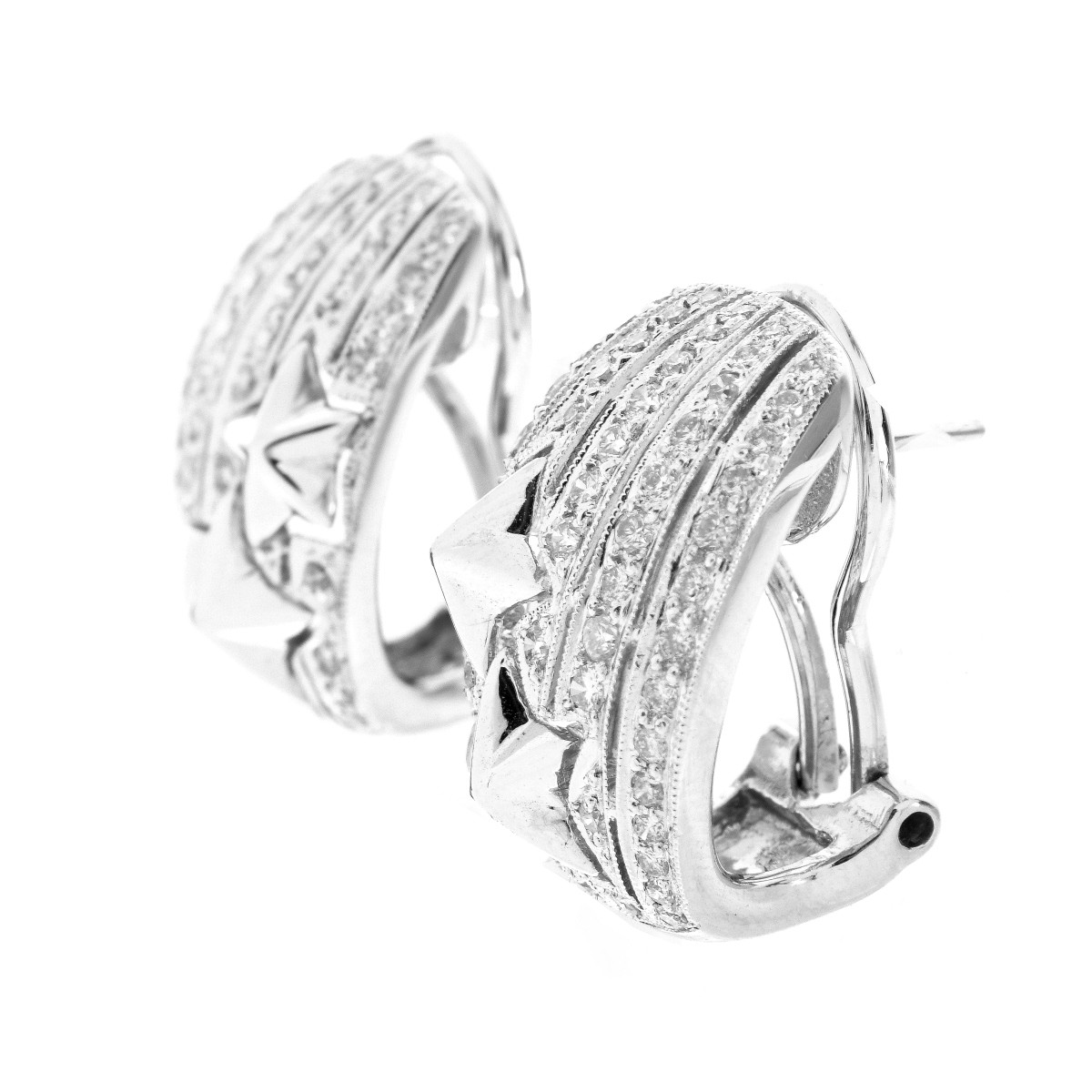 1.37ct TW Diamond and 18K Earrings - Image 2 of 3