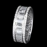 Diamond and White Gold Eternity Band