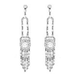 13.0ct TW Diamond and Platinum Earrings