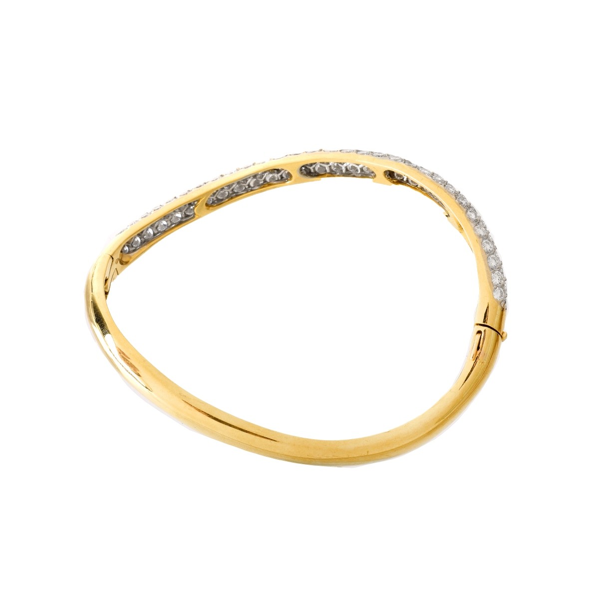 Vintage Van Cleef & Arpels Diamond and 18K Bangle - Image 3 of 5