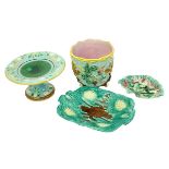 Four Pieces Majolica